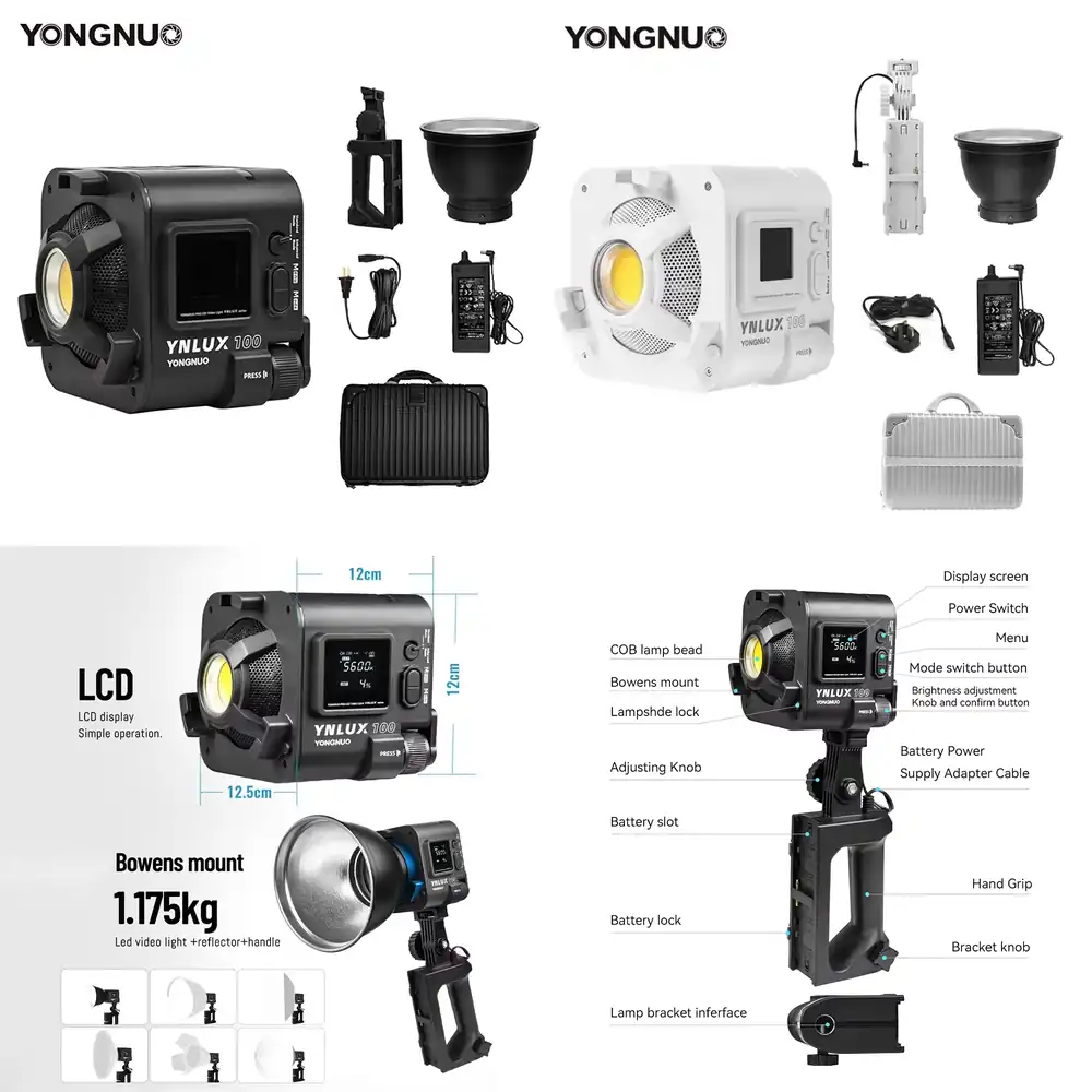 Photography Lighting Led - YONGNUO YNLUX100 100W 3200K-5600K Kompaktes Handgehaltenes