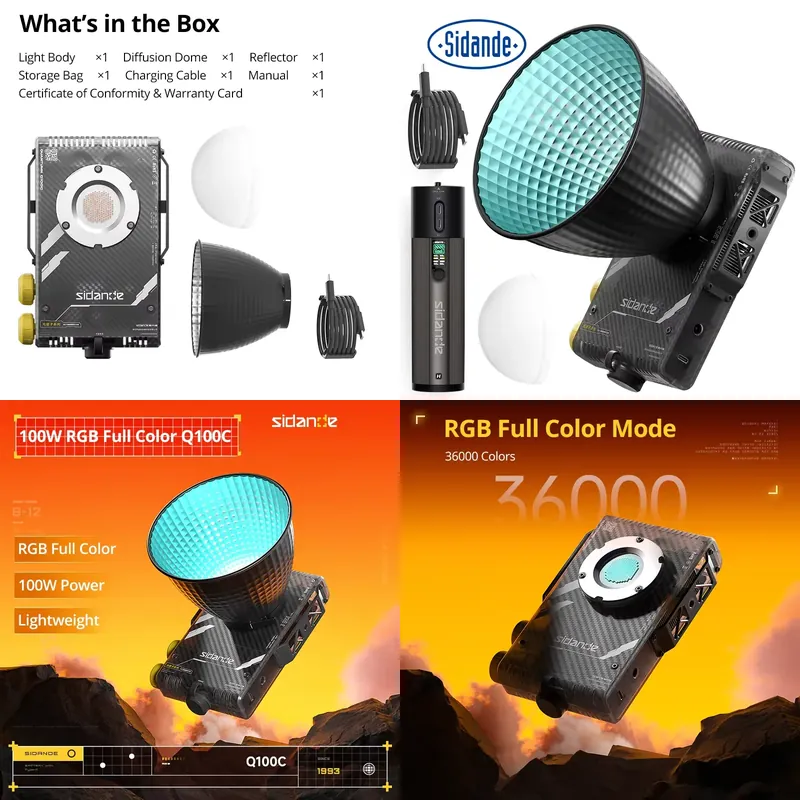Photography Lighting Rgb - Marke für Sidande Q100C Q100Lite Optisches