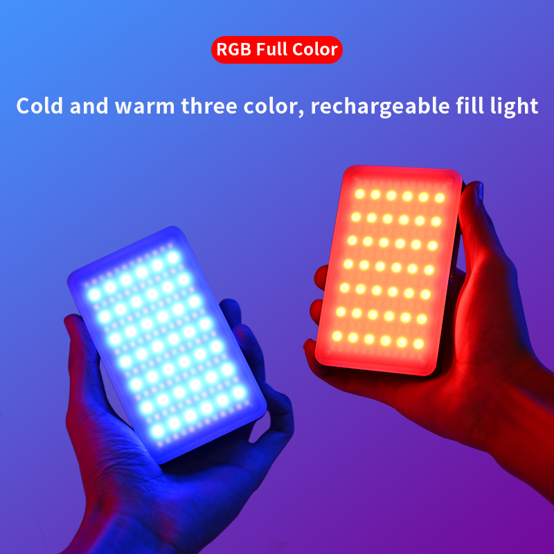 Photography Lighting With Umbrella - RGB-Videoleuchte, tragbares LED-Kamera-Lichtpanel, wiederaufladbare Vollfarb-DSLR-Beleuchtung für