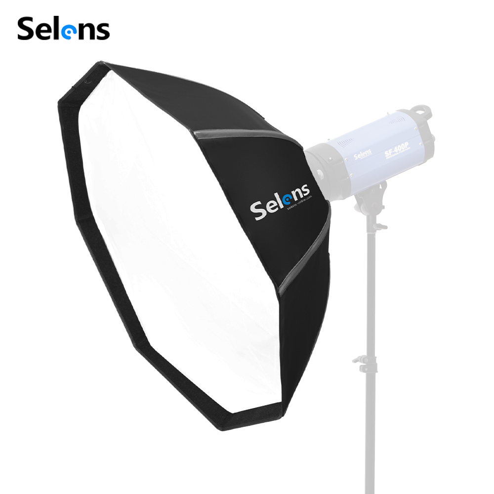 Photography Studio Lighting Set Up - Selens 82/105cm Regenschirm-Softbox + Bowens-Halterung, schnelles