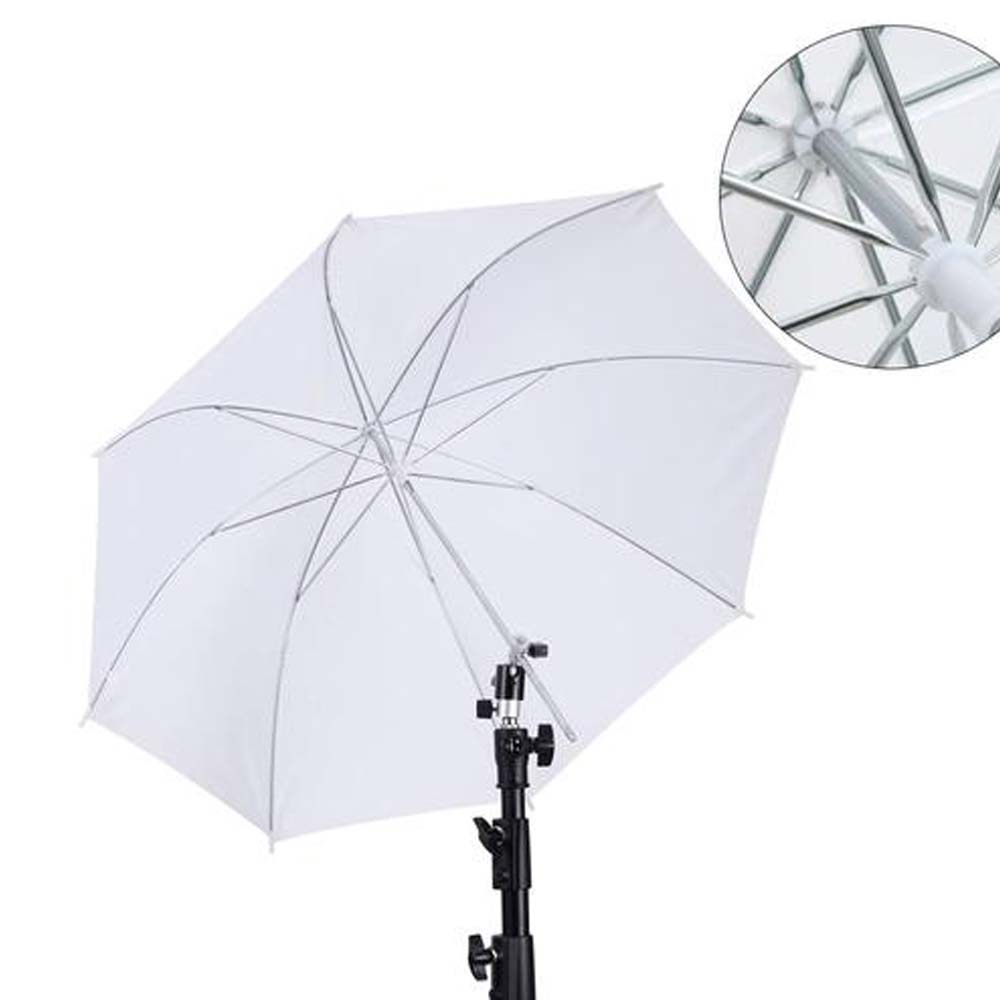 Photography Lighting With Umbrella - 50cm/ 20 Zoll Fotografie-Regenschirm mit Metallgriff,