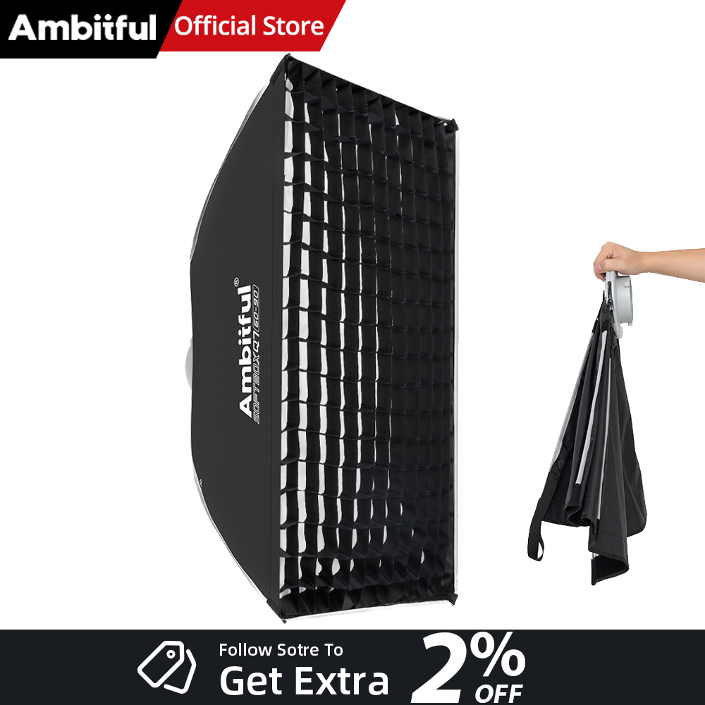 Photography Studio Lighting Set Up - AMBITFUL Q7-II 60*90cm Bowens-Mount Rechteckige Softbox