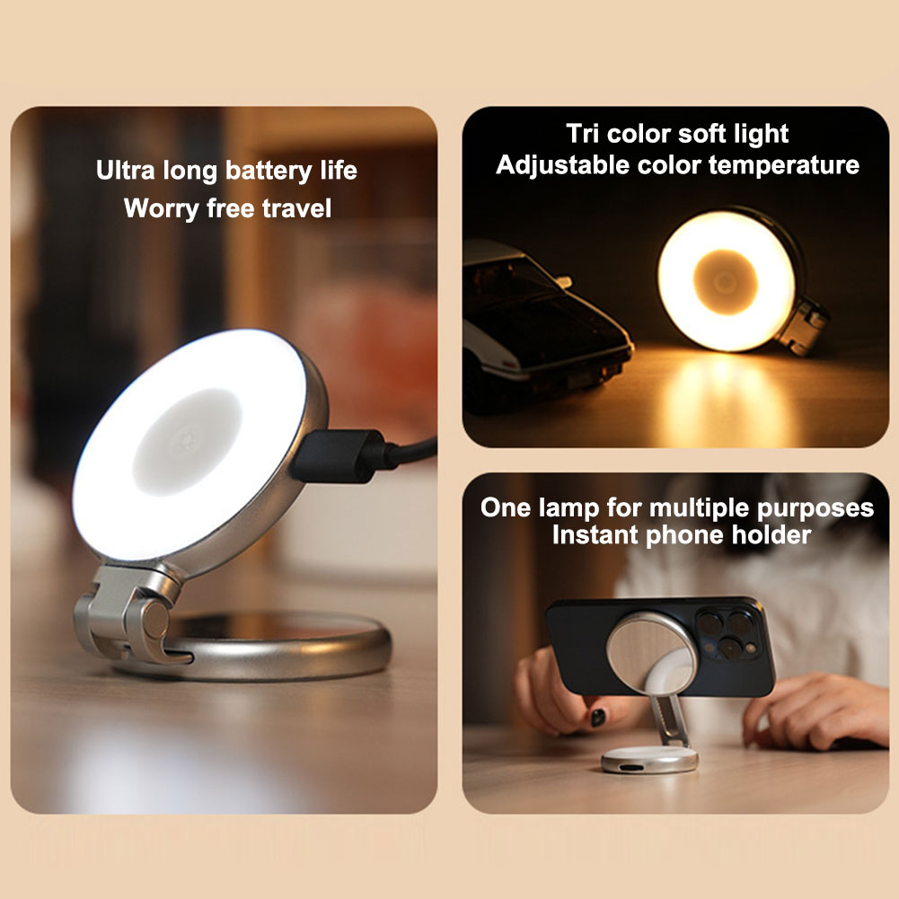 Photography Lighting Led - 3-in-1 Magnetisches Selfie-Licht mit Spiegel LED-Aufhellungslicht