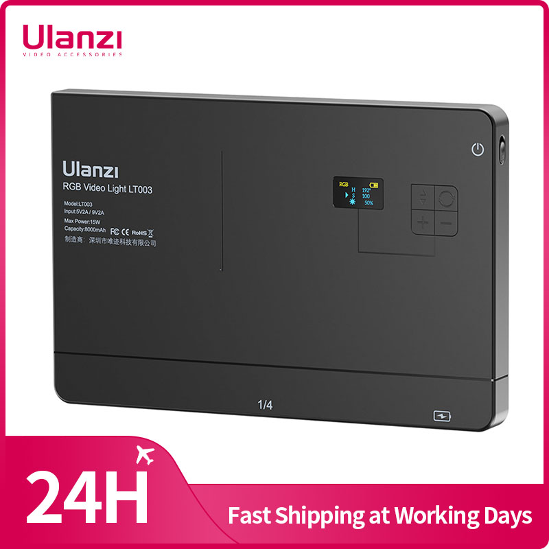 Photography Lighting With Umbrella - Ulanzi LT003 15 W RGB-Videoleuchte, Vollfarb-Panel-Licht,