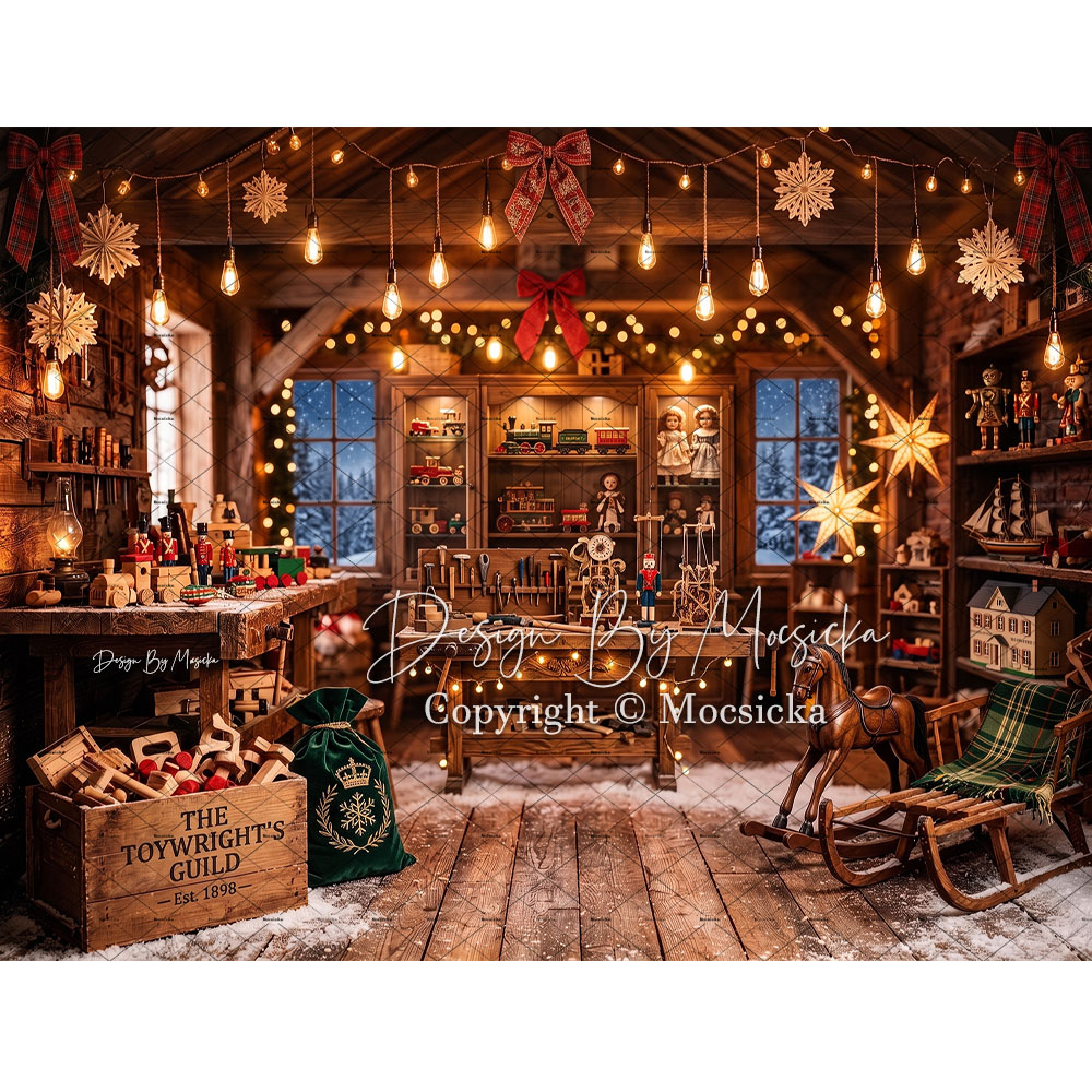 Photography Lighting Workshops - Mocsicka Weihnachtsmann Spielzeugwerkstatt Hintergrund Fotografie Weihnachten