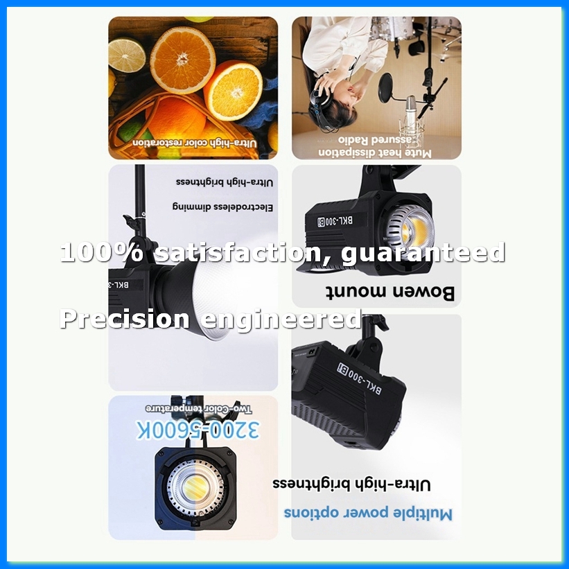 Photography Lighting Led - 300W Bi-LED-Videoleuchte, kontinuierliche LED-Beleuchtung mit 2,4G