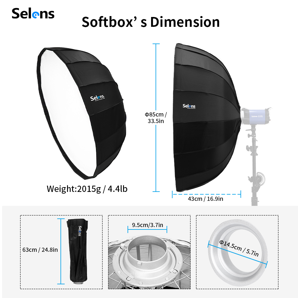 Selens 85cm Regenschirm Radar  – Photography Lighting Umbrella Bewertung und Preis