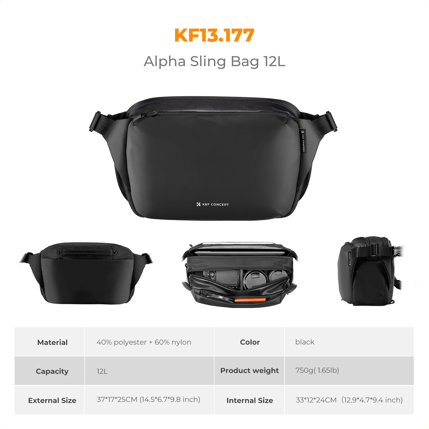 K&F CONCEPT 12L/10L Kamera-Umh – Photography Lighting Equipment Bags Bewertung und Preis
