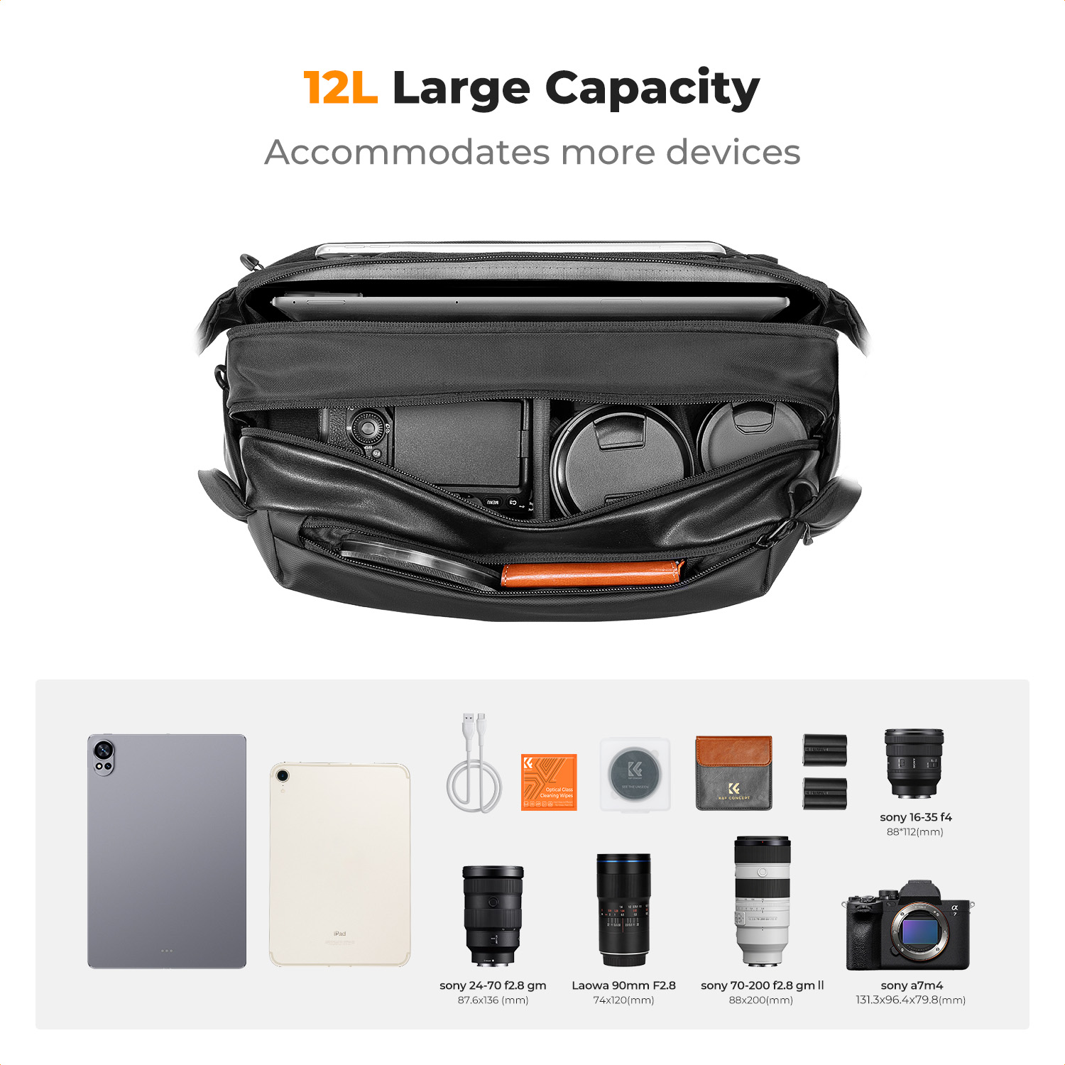K&F CONCEPT 12L/10L Kamera-Umh – Photography Lighting Equipment Bags Bewertung und Preis