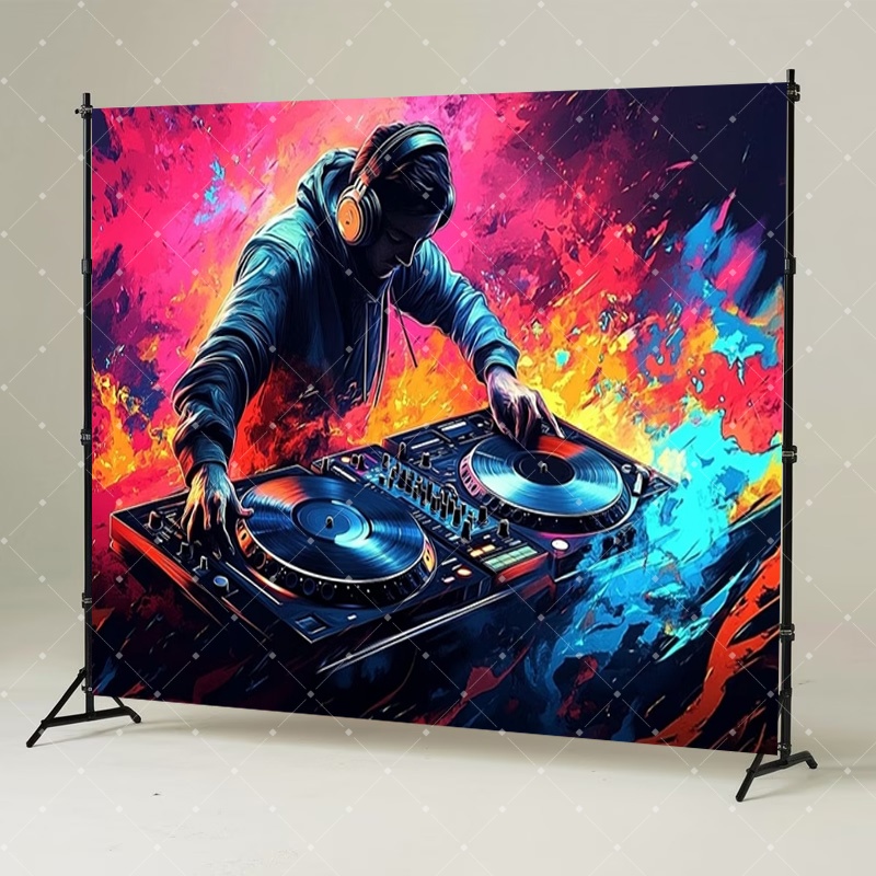 Hip-Hop-Musik, DJ-Party-Dekora – Photography Lighting Background Bewertung und Preis
