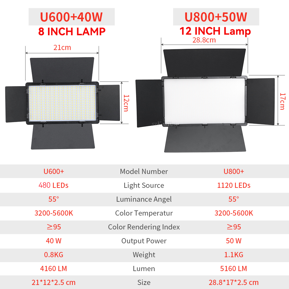 U800 U600 LED Foto Studio Vide – Photography Lighting Background Bewertung und Preis
